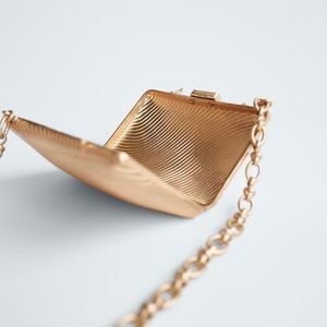 Zara gold mini metal bag!
